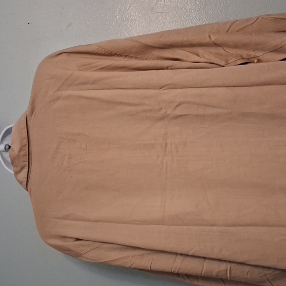 Hesters&Orchard size 2X women's khaki tencel button long sleeve/roll tab shirt. - Picture 6 of 17